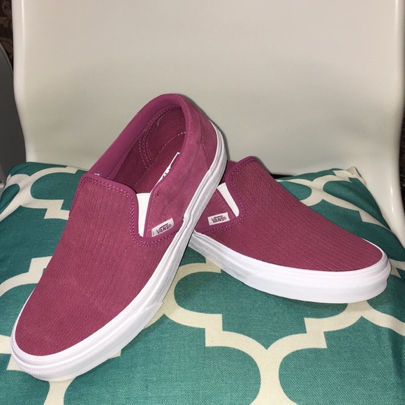 Vans Shoes - Pinkish Red Vans Slip-ons